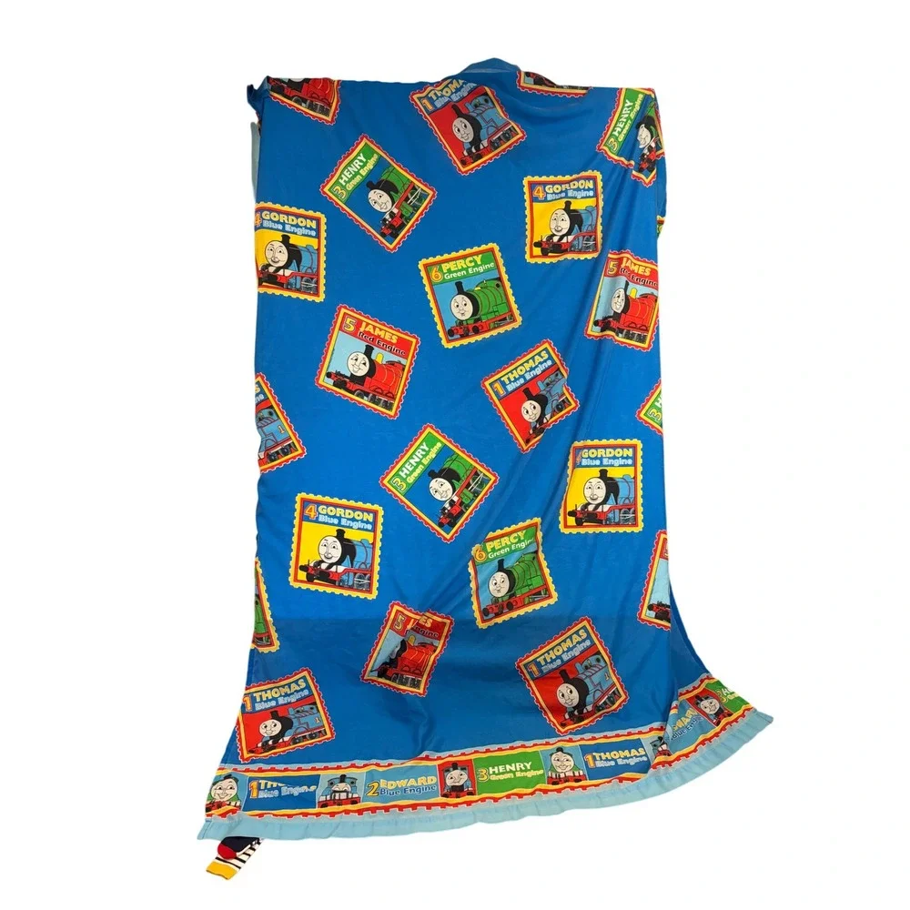 Vintage Thomas & Friends Twin Bedspread and Pillowcase Set Dan River Blue 411